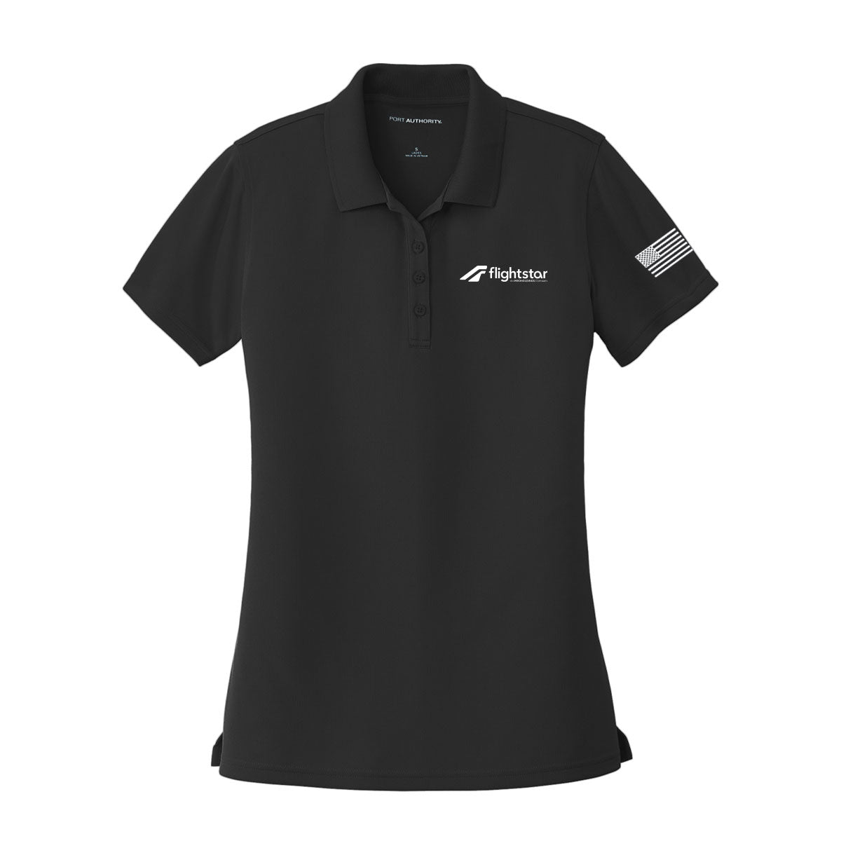 Flightstar Black Women's Dry Zone UV Micro-Mesh Polo