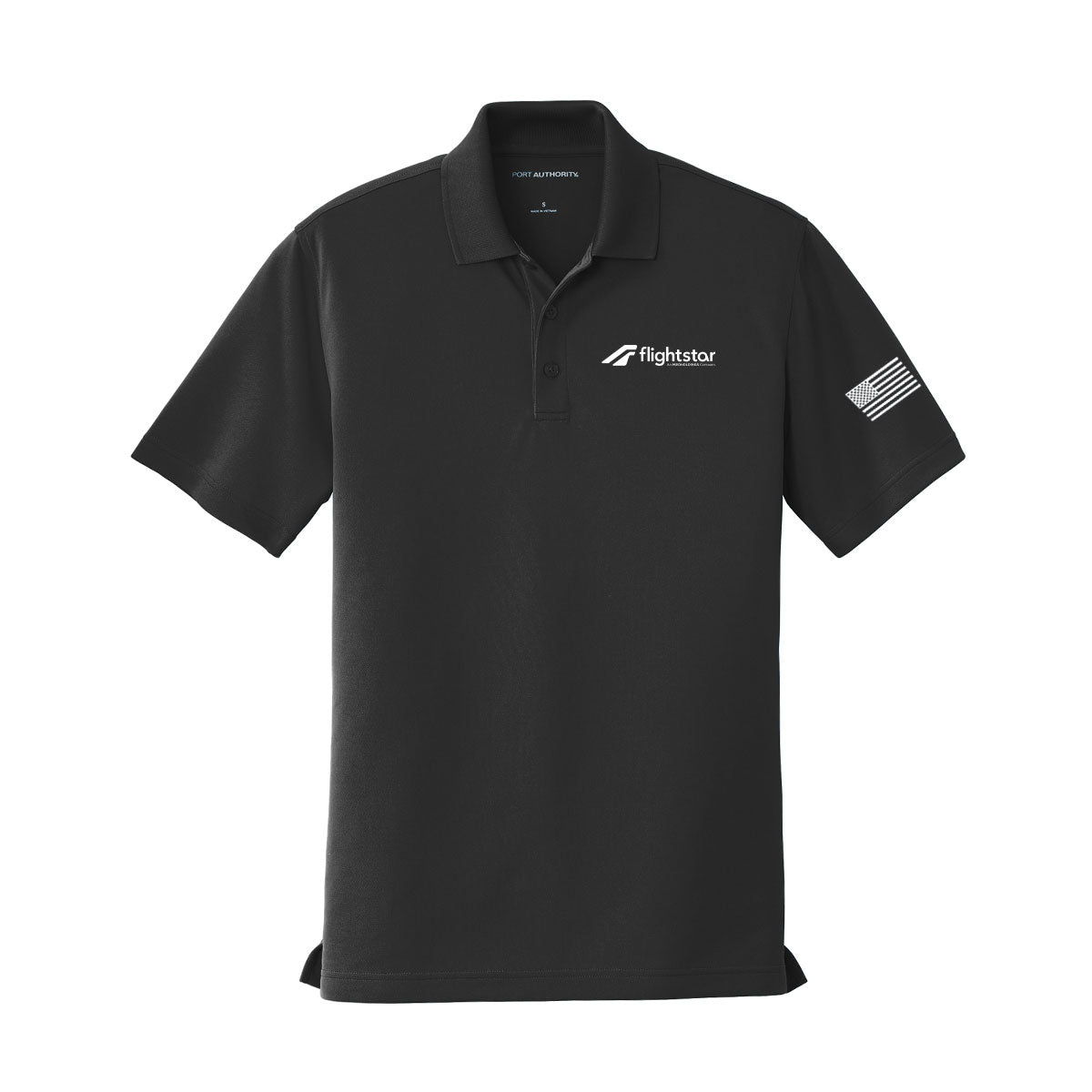 Flightstar Black Dry Zone UV Micro-Mesh Polo